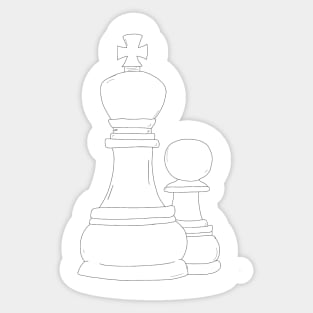 Checkmate black and white Sticker